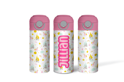 Castles and Unicorns Personalized Stainless Steel Water Bottle - image1